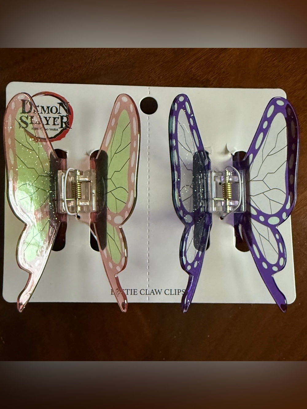 Demon Slayer Butterfly hair Clips - Pink & Purple
